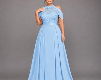 Sequin Halter Maxi Dress Elegant Formal Evening Gown , Plus Size