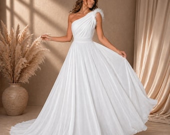 Sweetheart Ruched Satin Mermaid Wedding Dress Bridal Gown
