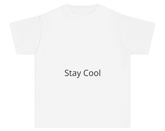 Camiseta juvenil Stay Calm / Camiseta con tipografía minimalista