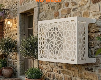AC Unit Cage DXF File, No-Weld Geometric Air Conditioner Cover (Digital Download)