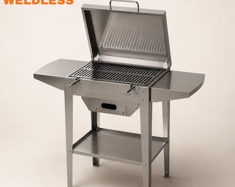 Weldless Stainless Steel Outdoor BBQ Grill Design | CNC Laser Cutting Files (Digital Download)