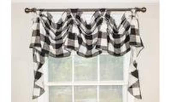 Buffalo Check In Victory Swag With, Victory Valance Curtains