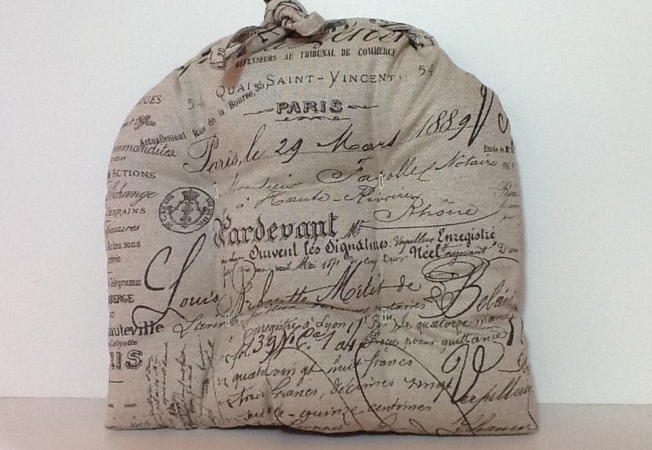 French Script Chair Pad With Ties Etsy