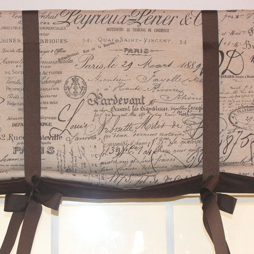 French Script Roman With Ribbon Ties 48wide - Etsy