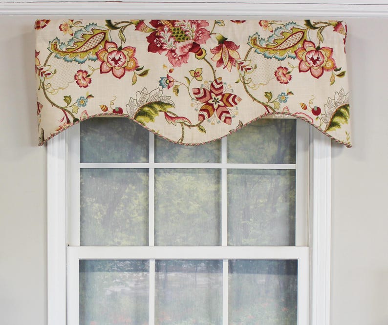 Ophelia Cornice Valance With Cord Trim - Etsy