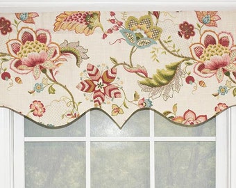 Ophelia regal valance in pink or blue