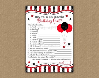 Who Knows the Birthday Girl Best Game Printable - How Well Do You Know the Birthday Girl - Party Games Adults - Who Knows Me Best B4