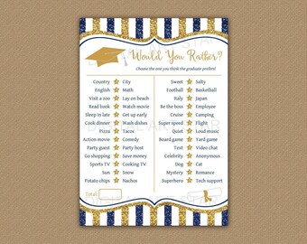 Graduation Game, Graduation Game Ideas, Graduation Game Cards, Graduation Games Printable, Would You Rather Graduate, Downloadable Games G9