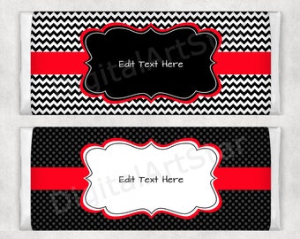 Birthday Party Favors, Printable Candy Bar Wrappers, Birthday Favors, Candy Bar Labels, Chocolate Wrappers, Retirement Party Favors B1