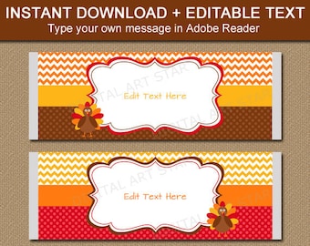 Thanksgiving Favors for Adults, Printable Candy Bar Wrapper Template, Party Favors, Candy Bar Labels, Chocolate Bar Wrappers Editable T1
