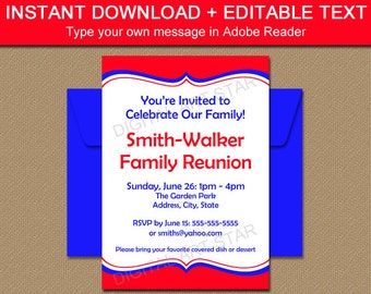 reunion invitation etsy