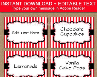Printable Black and White Chevron Table Tent Cards Printable - Etsy