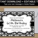 Black and White Invitation Template, Black and White Birthday ...