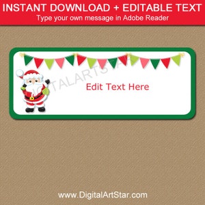 Santa Address Labels Santa Return Address Label Template | Etsy