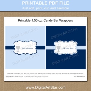 Erstkommunion Candy Bar Wrapper Vorlage Sofort Download, Schokoladenverpackungen, Junge Erstkommunion Gefälligkeiten, 1. Kommunion Candy Favors FC1 Bild 2