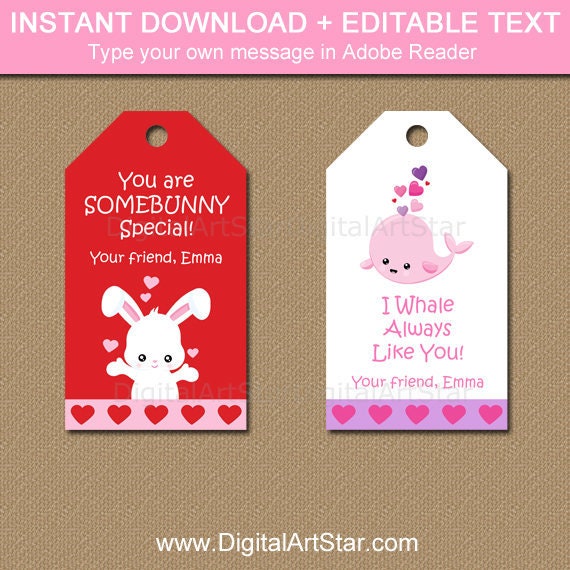 EDITABLE INSTANT DOWNLOAD Whale Party Favor Tags printable whale birthday party favor tags Editable