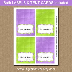 Printable Buffet Cards Tent Cards Candy Buffet Labels Fancy - Etsy