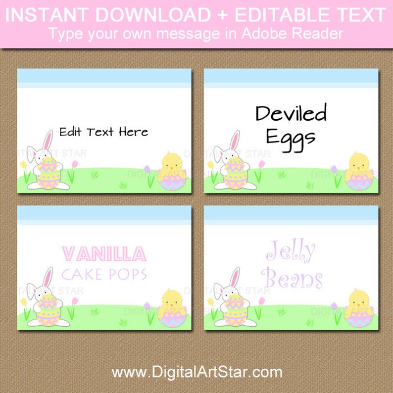 Free Printable Easter Food Labels