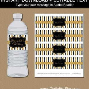 Boy Birthday Party Ideas Boy Baby Shower Decorations Navy Blue and Yellow Party Decorations Water Bottle Labels Family Reunion B3