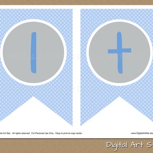 Boy Baby Shower Decorations, Baby Boy Shower Banner, PRINTABLE Banner, Baby Shower Photo Prop, Its a Boy Banner, Blue Gray Baby Shower BB1 image 3