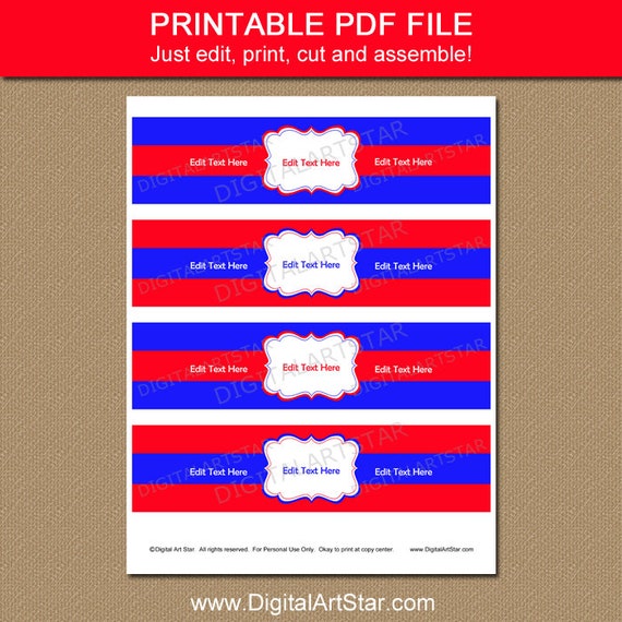Boy Birthday Party Ideas Boy Baby Shower Decorations Navy Blue and Yellow Party Decorations Water Bottle Labels Family Reunion B3