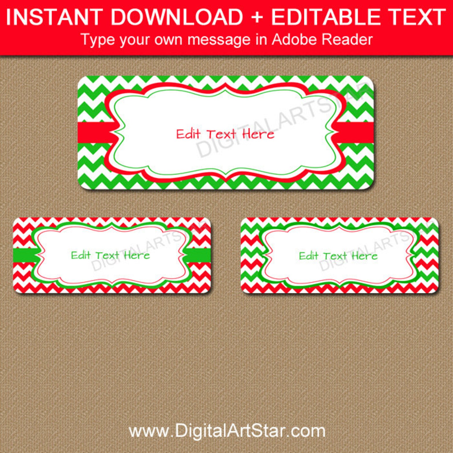 Printable Christmas Address Labels Template EDITABLE Holiday - Etsy
