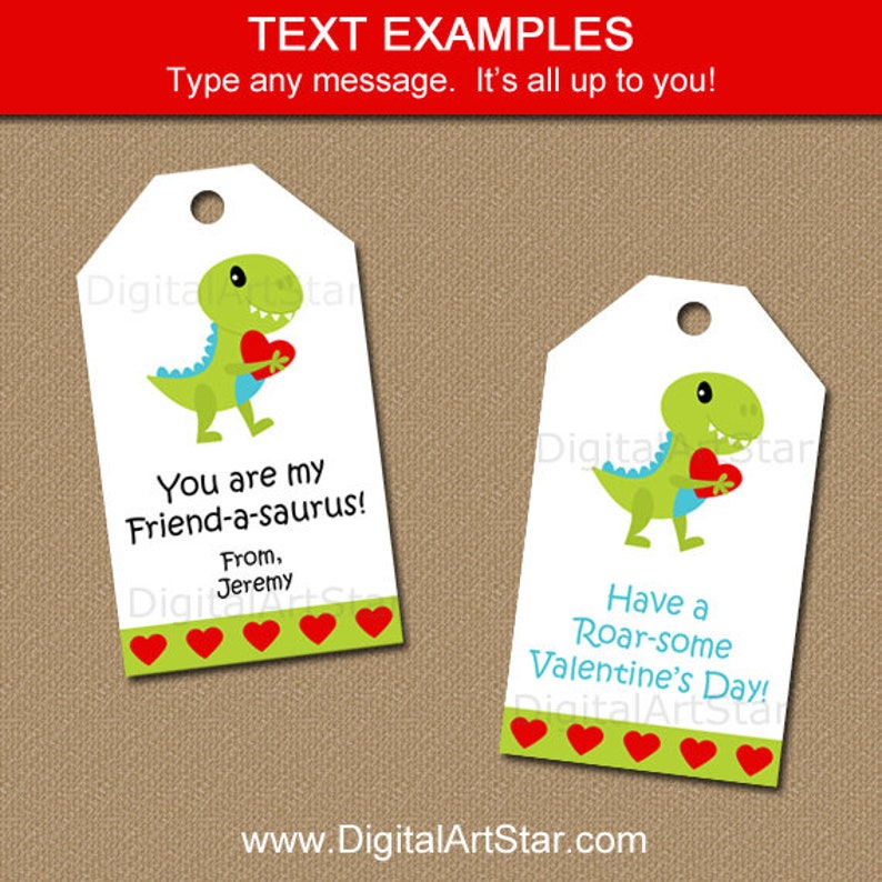 Dinosaur Valentine Tag, Boy Valentine Tags Printable, You are Dinomite Valentine Hang Tags, Classroom Valentines for Kids, Valentine Party image 3