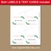 Printable Christmas Labels, Tent Cards, Holiday Place Cards, Buffet ...