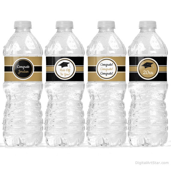 Simple Graduation Water Bottle Labels – iCustomLabel