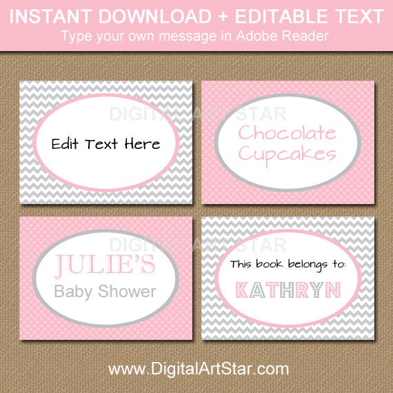 Candy Buffet Labels, Baby Shower Labels, Printable Buffet Cards, Bridal Shower Labels, Tent Cards, 1st Birthday Labels, Food Labels BB1 Il_570xn