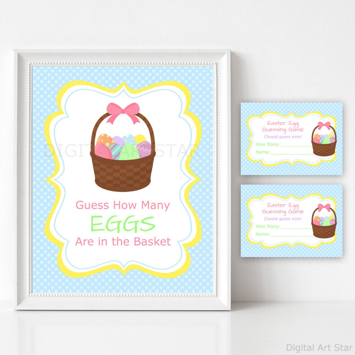 Guess How Many Easter Eggs Are in the Basket Easter Egg Game Etsy