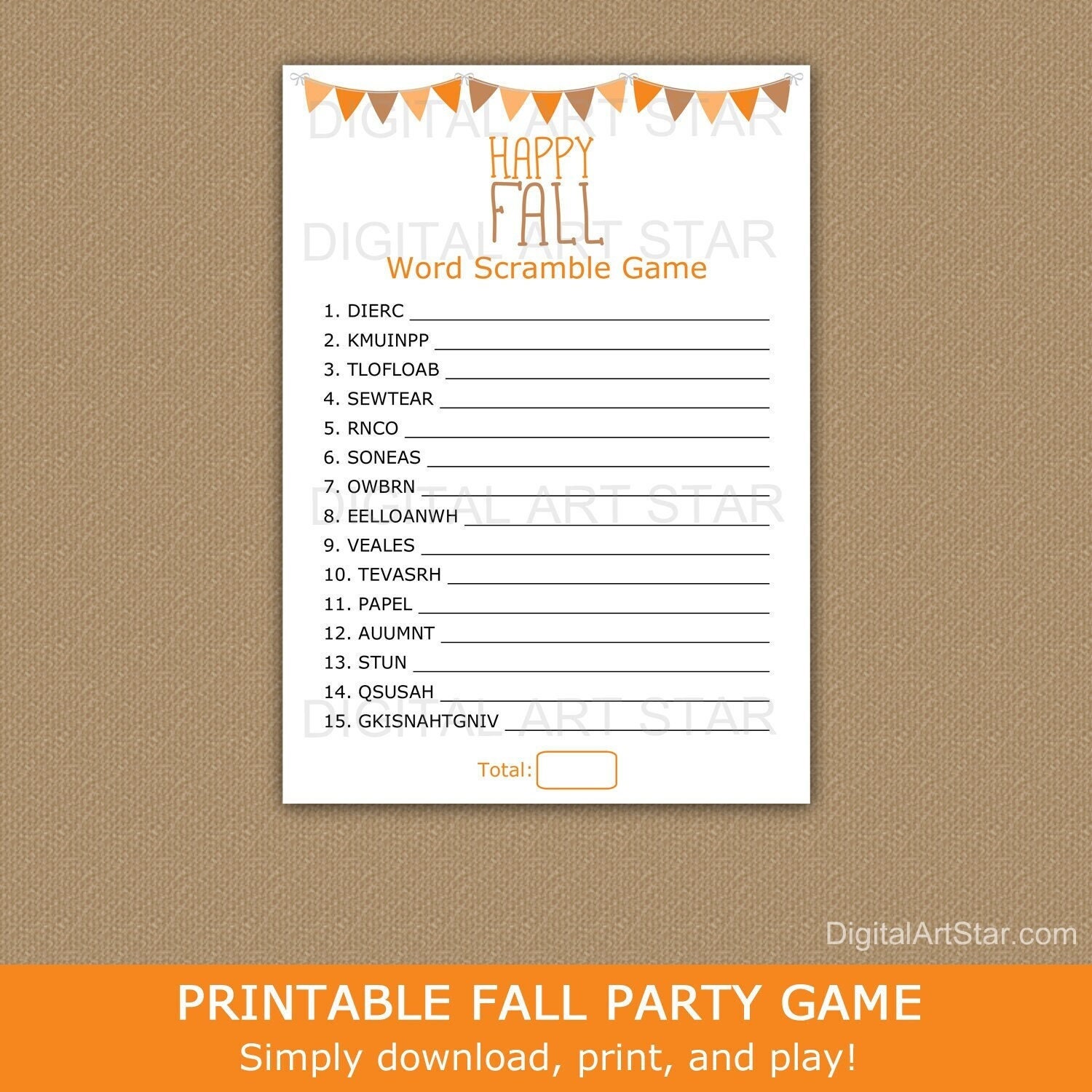 fall word scramble fall games printable word scrambles etsy