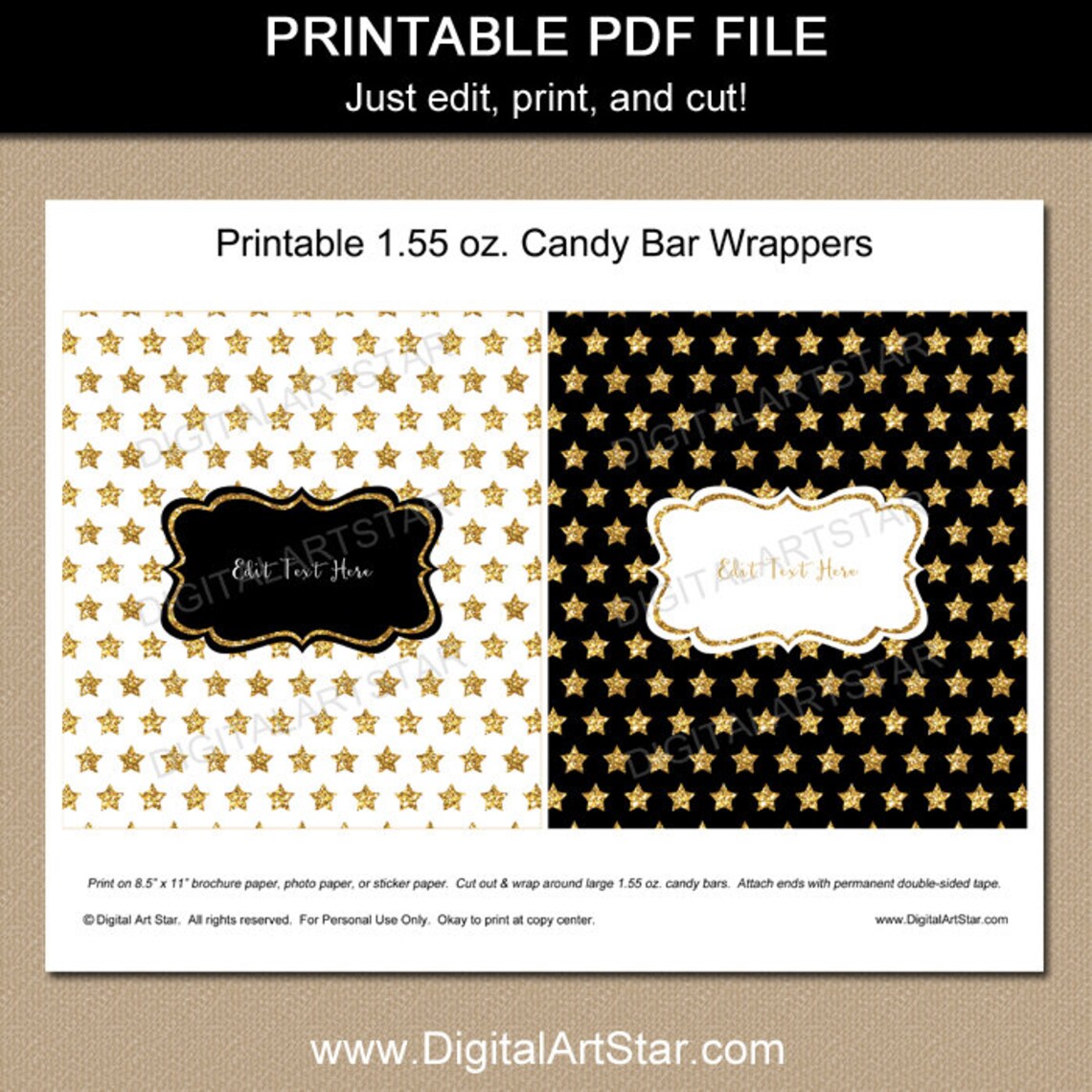 Candy Bar Wrappers Chocolate Wrappers 50th Birthday Party - Etsy