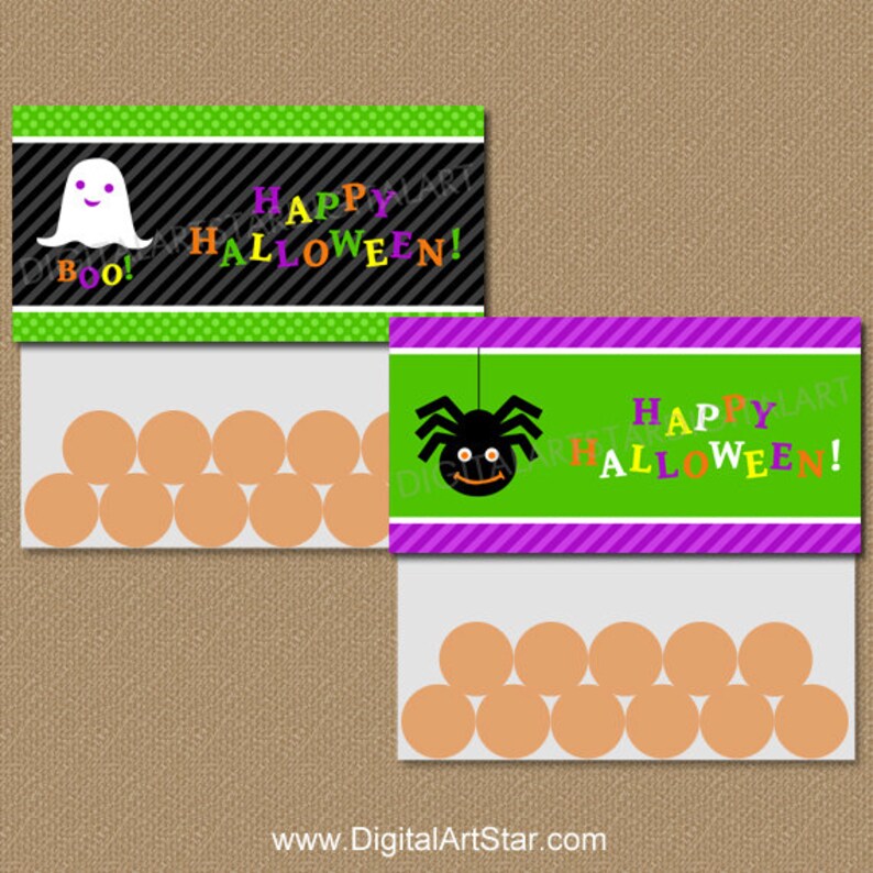 Printable Halloween Bag Toppers DIY Halloween Bag Tags | Etsy