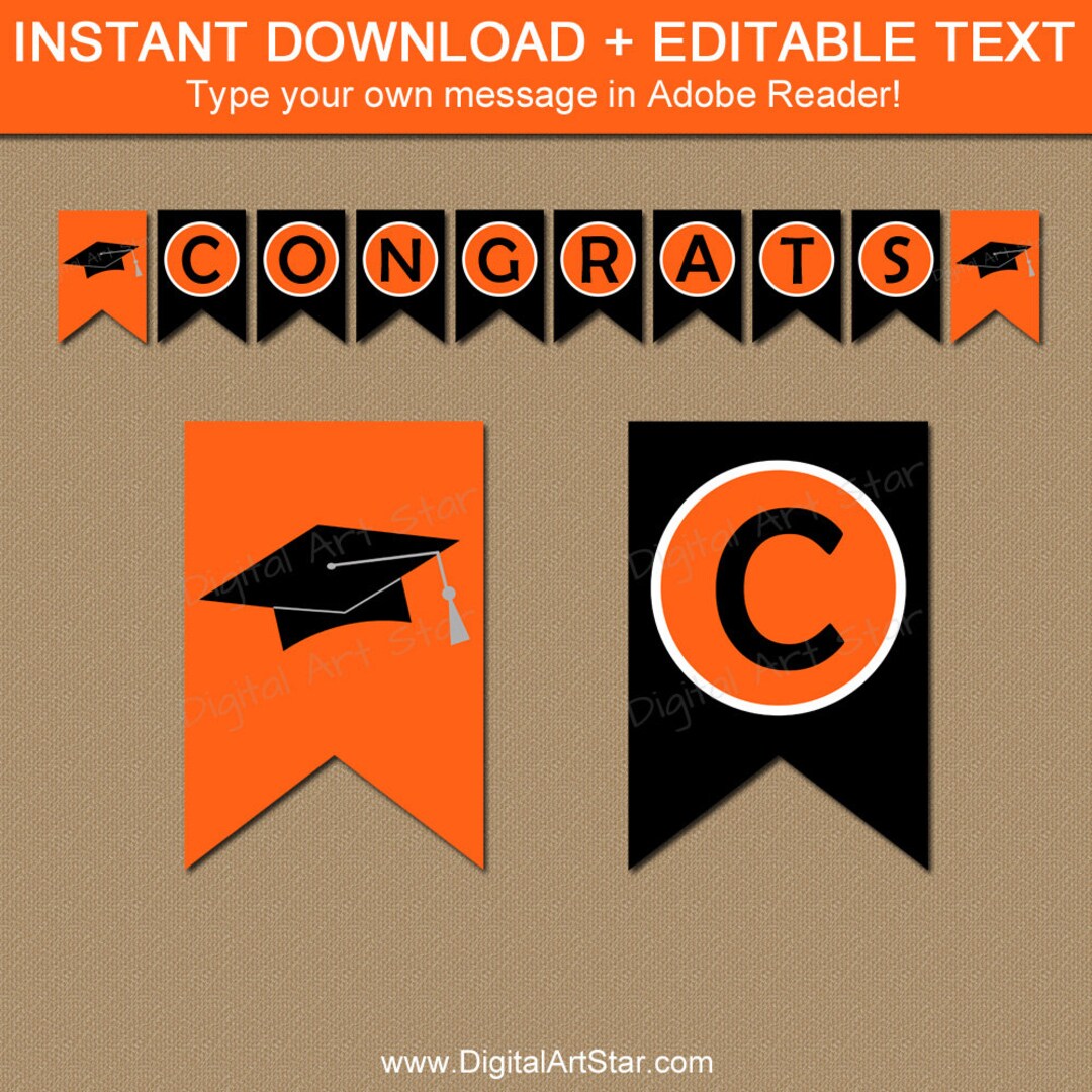Graduation Banner Printable, Congratulations Banner, Downloadable 2024