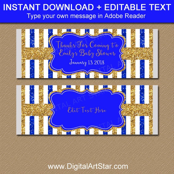 royal blue baby shower favors
