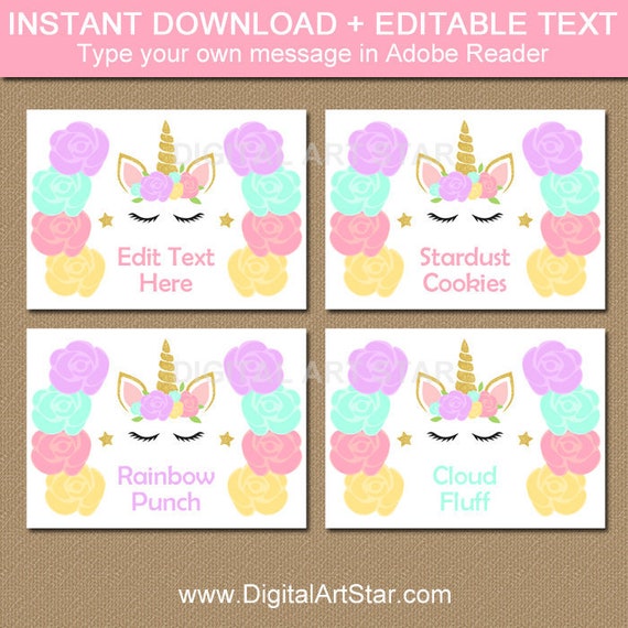 unicorn candy buffet labels latest buffet ideas