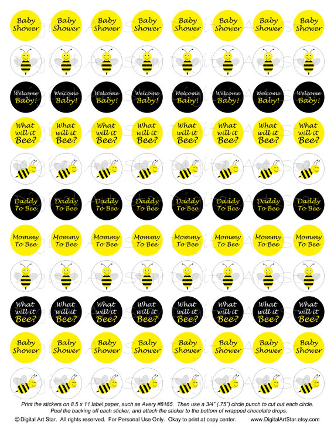 INSTANT DOWNLOAD DIY Baby Shower Party Favors Printable - Etsy