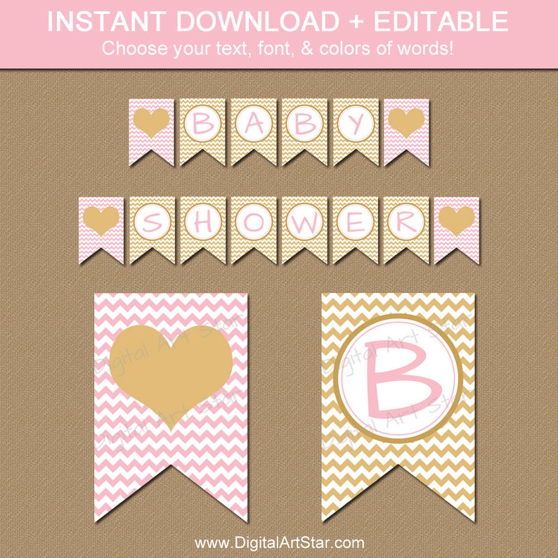Pink And Gold Baby Shower Decorations Printable Baby Shower Etsy Pink And Gold Baby Shower Decorations Printable Baby Shower Etsy