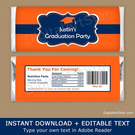 Printable Graduation Candy Wrappers 2023 Orange And Blue Graduation printable-graduation-candy-wrappers-2023-orange-and-blue-graduation