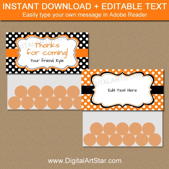 Halloween Treat Bag Toppers Instant Download, Halloween Party Favors Printable, EDITABLE Halloween Treat Bag Template, Goodie Bag Topper BB7 Il_570xn