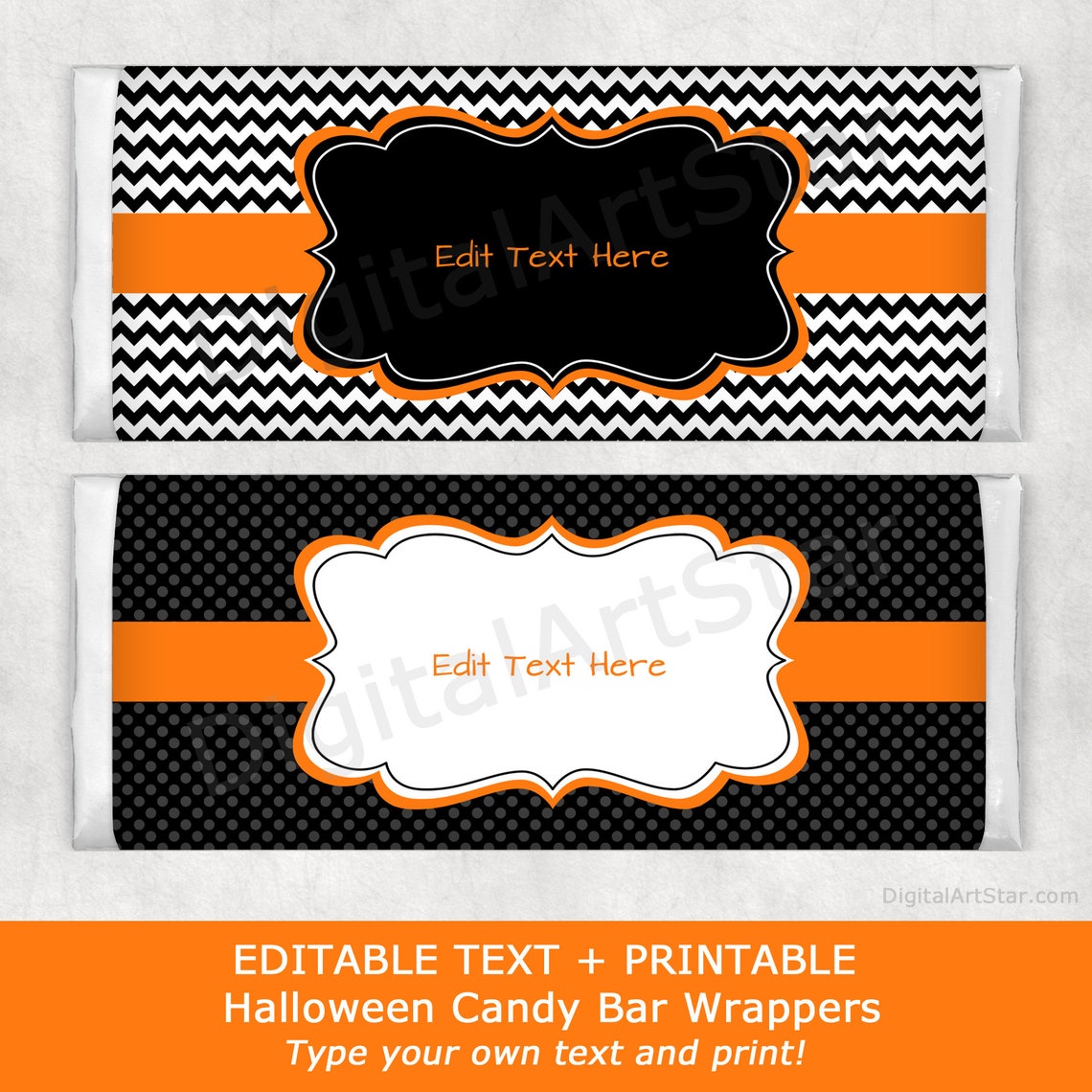 Halloween Candy Bar Wrapper Template Chocolate Bar Wrappers | Etsy