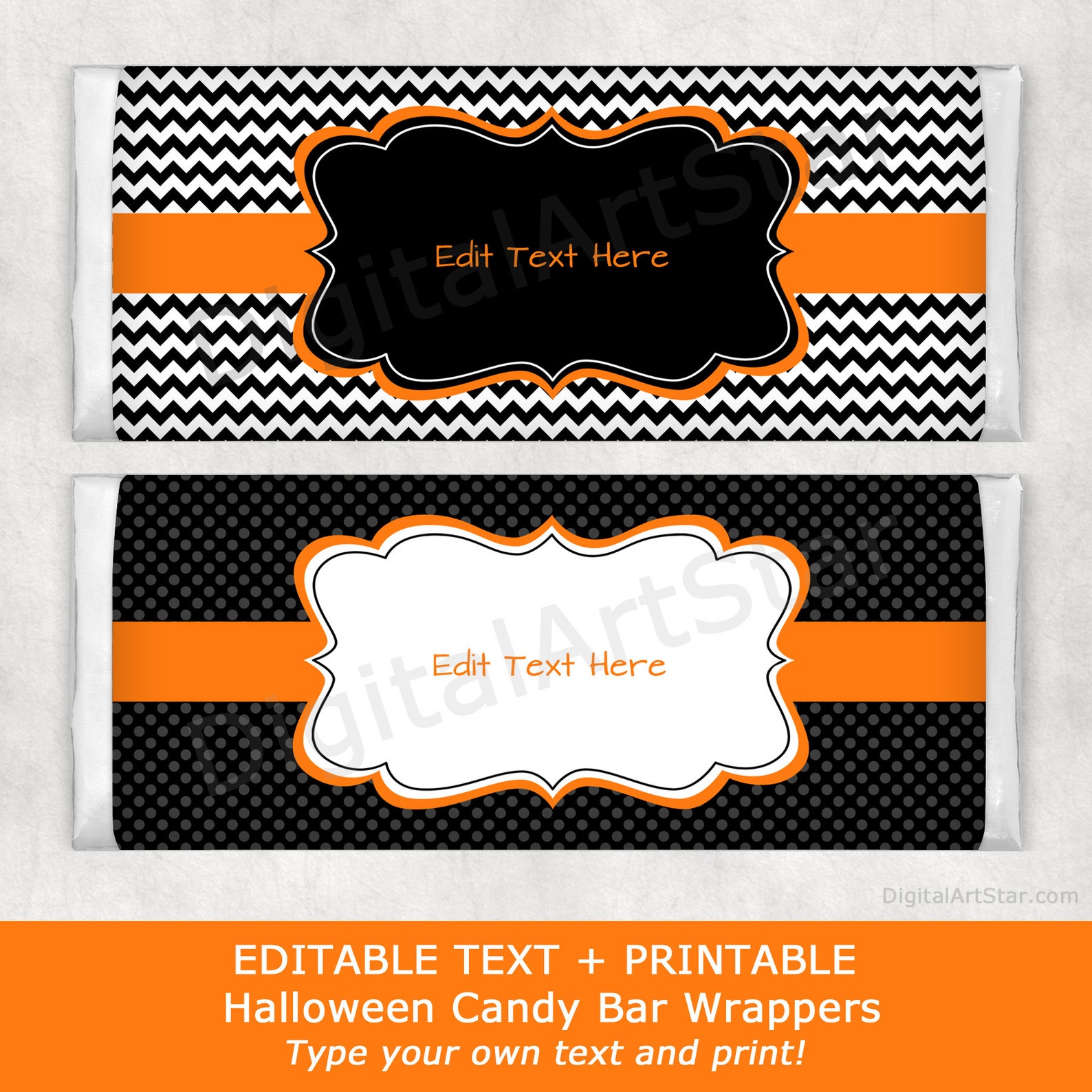 Halloween Candy Bar Wrapper Template Chocolate Bar Wrappers - Etsy