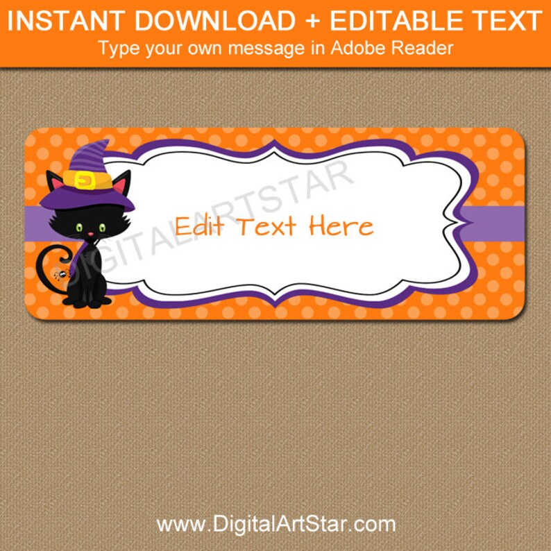 Halloween Address Labels Printable Halloween Return Address | Etsy