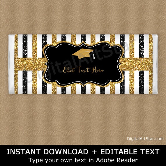 Graduation Candy Wrappers - College Graduation Favors 2021 for Guests - High School Graduation Party Favors - Chocolate Wrapper Template G9 Il_570xn