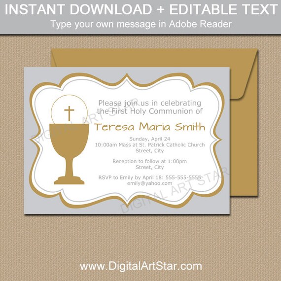 first communion invitation template 1st communion invitation first communion invitation templates