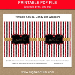 Valentine Candy Bar Wrapper Template, Wedding Candy Wrappers, Anniversary Party Favors, Chocolate Bar Wrapper, Editable Candy Bar Label B4 image 2