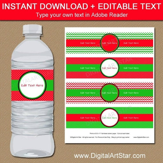 Christmas Water Bottle Labels - Il 570xN.3537627783 3nq1