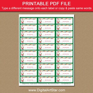 Santa Address Labels, Santa Return Address Label Template, Printable ...