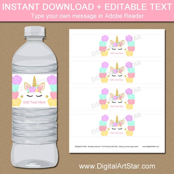  Decorate Your Own Unicorn Water Bottle for Girls